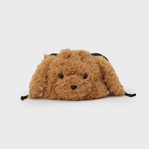 型番：C7195008ブランド：オペークドットクリップ商品名：フラッフィーアニマル巾着ポーチカラー：オフホワイト（００３）/キャメルブラウン（０４１）/ブラウン（０４４）
