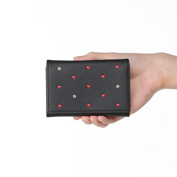マリークワント　ハートフロート カードケース（ブラック） MARY QUANT（マリークヮント） ハートフロート カードケース : マルイ