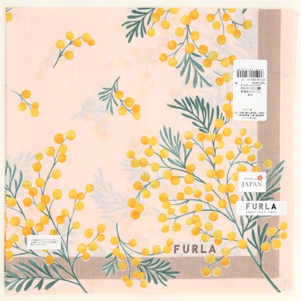 南仏プロバンスプリントミモザブルー250✕150 FURLA（フルラ） プリントハンカチ ミモザ 【FURLA】 : マルイ(丸井