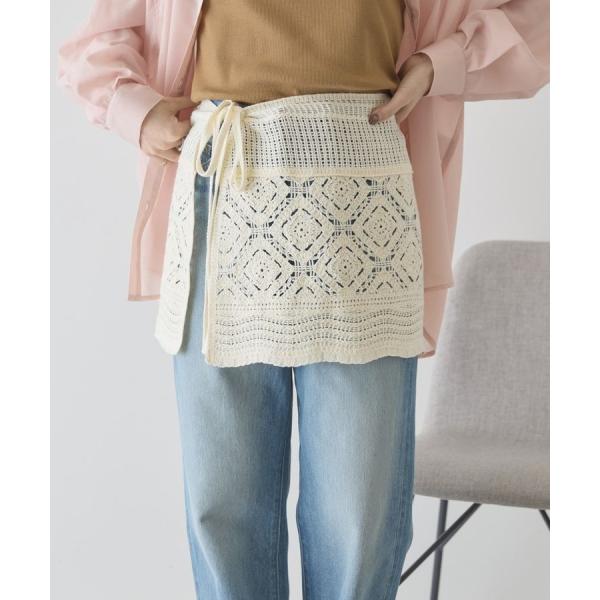 Ameri シェル モチーフ クロシェ ニット スカート AMERICAN HOLIC（アメリカンホリック） クロシェニット巻きスカート