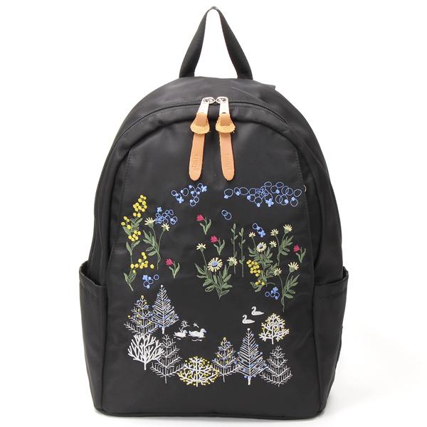 SUPER HAKKA（スーパーハッカ） 「glanta」花舞う森辺刺繍ラウンド