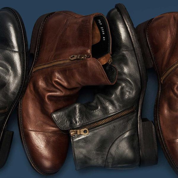 ブラックレザーブーツ ジッパー付き　バリジスタ VARISISTA ブーツ VARISISTA（ヴァリジスタ） / レディース