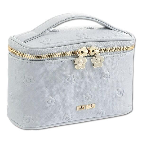 型番：268-854393ブランド：マリークワント商品名：シンプルエンボスデイジーバニティカラー：ライトブルー/ブラック/ベージュ