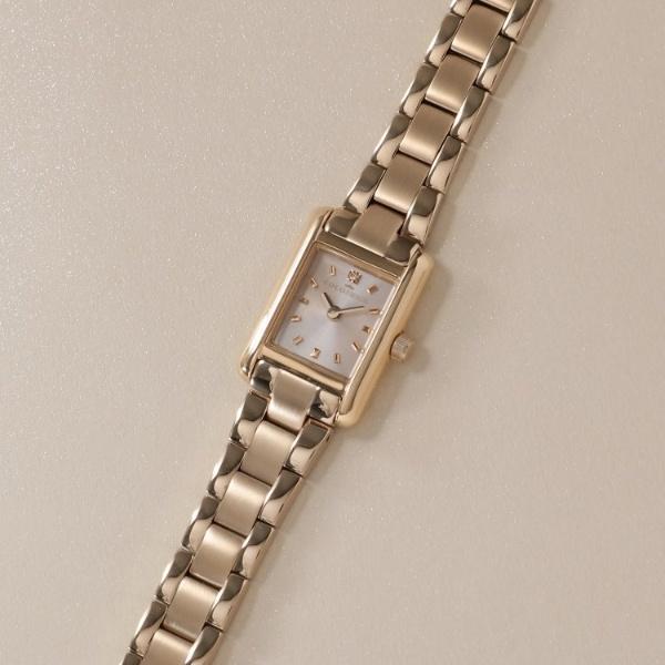 型番：40521014ブランド：ココシュニック商品名：RGスクエアメタルバンド ウォッチ（ベージュ旭光ダイヤモンド）カラー：ローズゴールド（１０４）