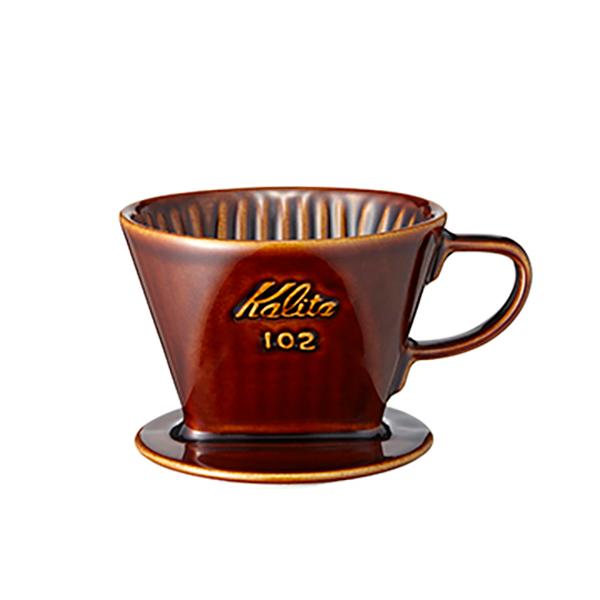 他サイト： Kalita カリタ 陶器製ドリッパー 102-ロト ブラウン 2-4杯用 02003の商品画像