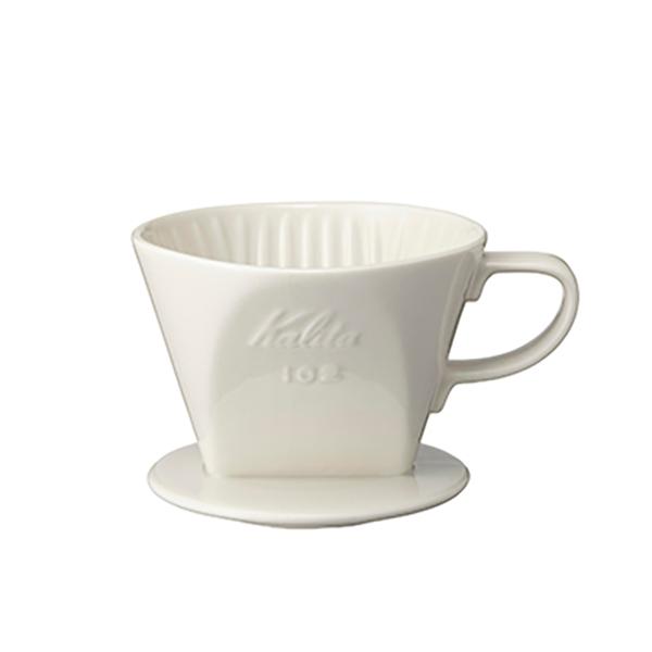 Kalita カリタ 陶器製ドリッパー 102-ロト ホワイト 2-4杯用 02001