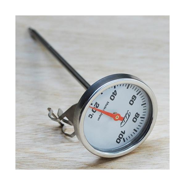 製造国：日本長さ：約138mm※直火でのご使用は商品破損の原因となります。※ドリップ用のサーモメーターになります。沸かしたあとのお湯をドリップポットに移し替えた際に計測する用途で製作されておりますため、直火での使用はお控えください。