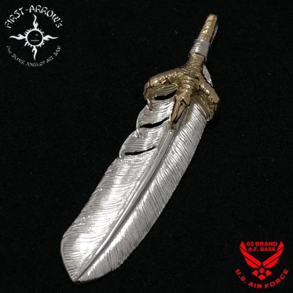 【美品】FIRST ARROWS ファーストアローズ イーグルクラブ付きフェザー FIRST ARROW's/ファーストアローズ】「Eagle Grab Large Feather