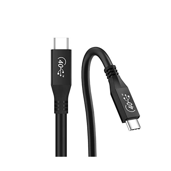 USB4 ケーブル 1m SLEIJAOOE thunderbolt 4 対応 USB-IF認証取得 【40Gbps高速転送/ 100w急速充電/8K