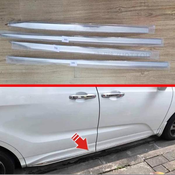 状態新品未使用素材：ステンレス鋼パッケージ：サイドドアモール　４ピース／１セット適合車種：ホンダ オデッセイ 2013-2022年   画像のようなデザインが適用されま。カラー：シルバー