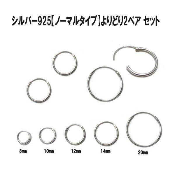 フープピアス よりどり2セット リングピアス ノーマルタイプ シルバー