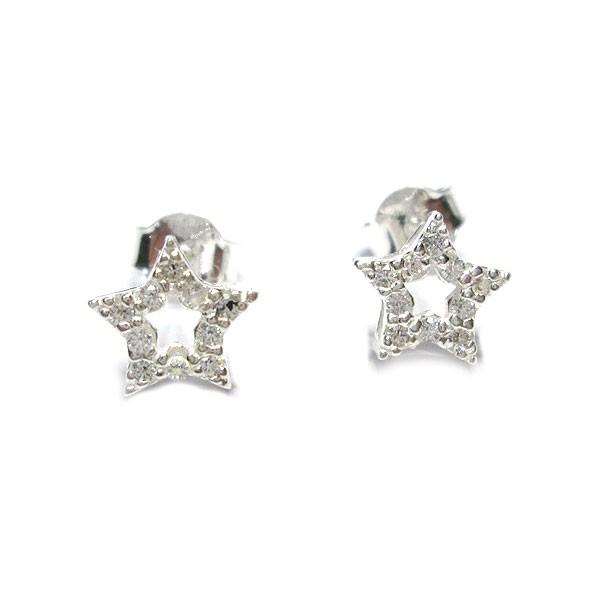ピアス シルバー925 ピアス スター 星形 キュービックジルコニア 