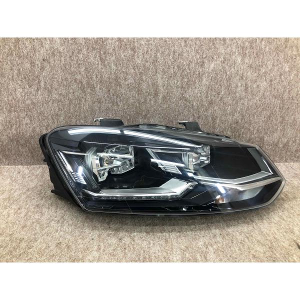 レンズ美品 磨き済み VW ポロ POLO 6RCBZ 6R 後期 LED ヘッドライト 右