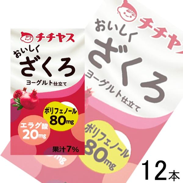 チチヤス 1ケース／ チチヤス おいしくざくろ 紙パック 125ml×12本