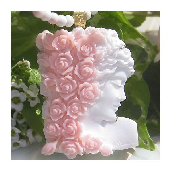 CAMEO（カメオ） Raffaele Pernice作 ピンク コンクシェル K18 SILVER