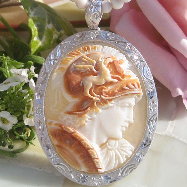 CAMEO（カメオ） Giuseppe Tesoriere作 コルネリアン シェルカメオ