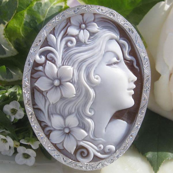CAMEO（カメオ） Giovanni Romano作 サードニクスシェル 天然