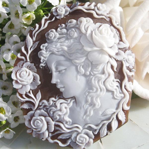 CAMEO（カメオ） Ciro Accanito作 サードニクス シェルカメオ K18