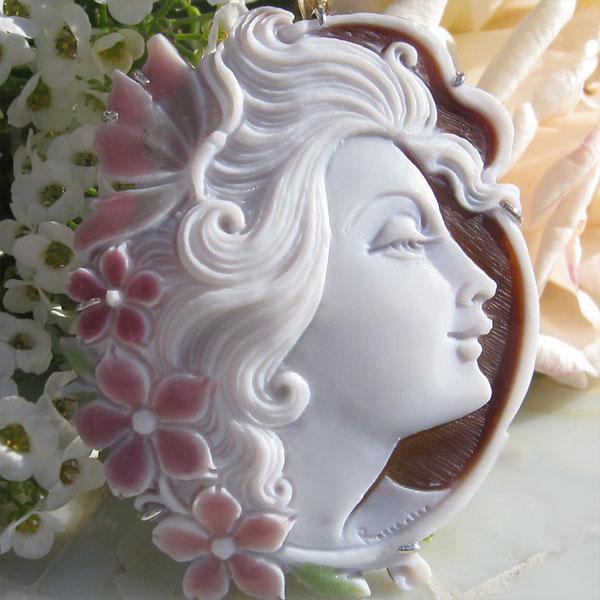 CAMEO（カメオ） Giovanni Romano作 サードニクス シェルカメオ(有色