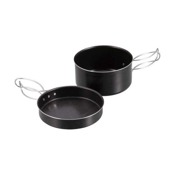 ■メーカー名：CAPTAIN STAG■品名 ：アルミ製マウントクッカー14cm■品番：UH-4109■製品サイズ(約) 片手鍋：外径144×高さ72mm（本体のみ）、フライパン（ふた）：外径154×高さ30mm（本体のみ）■収納サイズ(約...