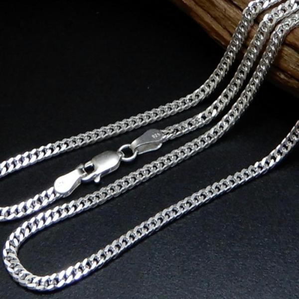 喜平 ネックレス メンズ シルバー925 チェーン ダブル喜平 1.8mm 55cm