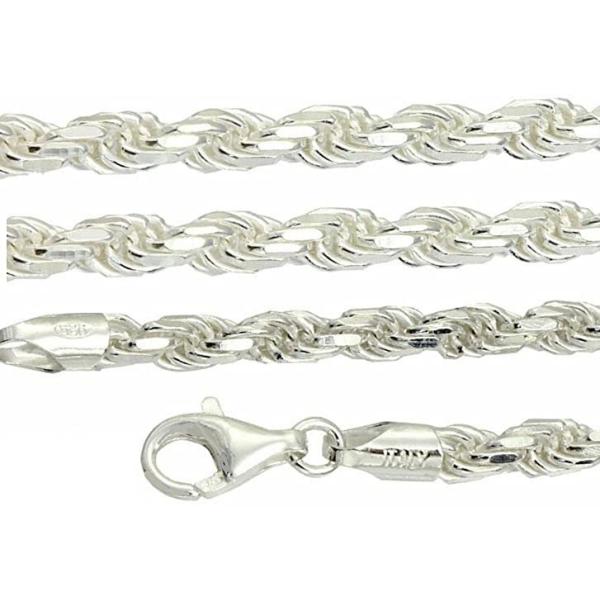 シルバー925 ネックレス ロープチェーン 50cm シルバー) シルバー925 ロープチェーン ネックレス 幅4mm 50cm