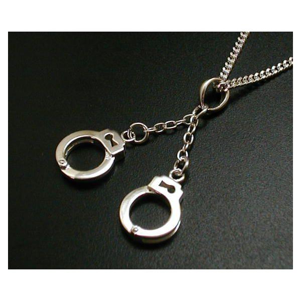 2連　銀手錠 高強度手錠 ダブルロック シルバー Lサイズ【防犯グッズの販売店