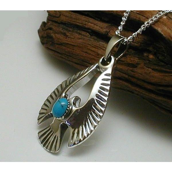インディアンジュエリー ターコイズシルバー925 イーグルネックレス