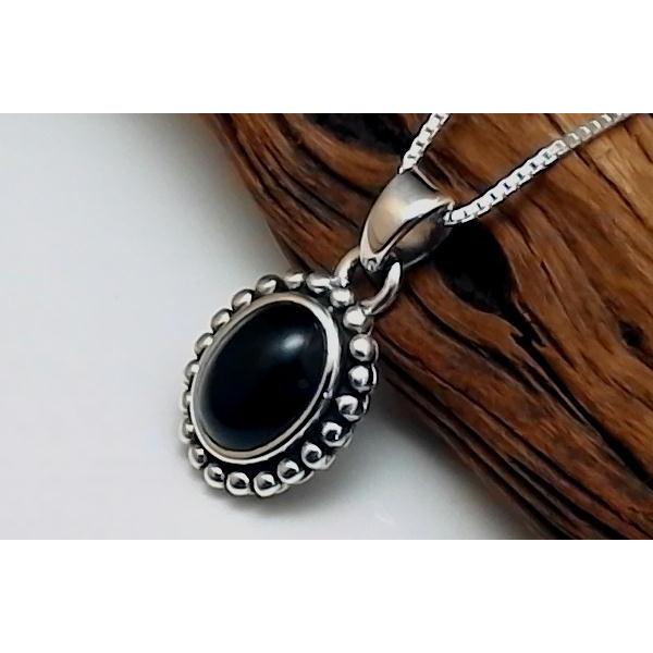 クール オニキス ネックレス メンズ シルバー（シルバーネックレス