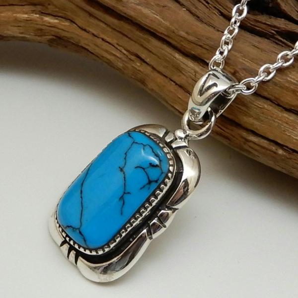ヘッドのみ ターコイズ ネックレス メンズ シルバー ペンダントトップ
