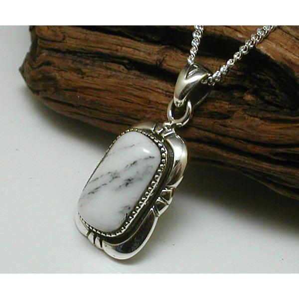 【silver925×ホワイトターコイズ】ネックレストップ silver925×ホワイトターコイズ】ネックレストップ