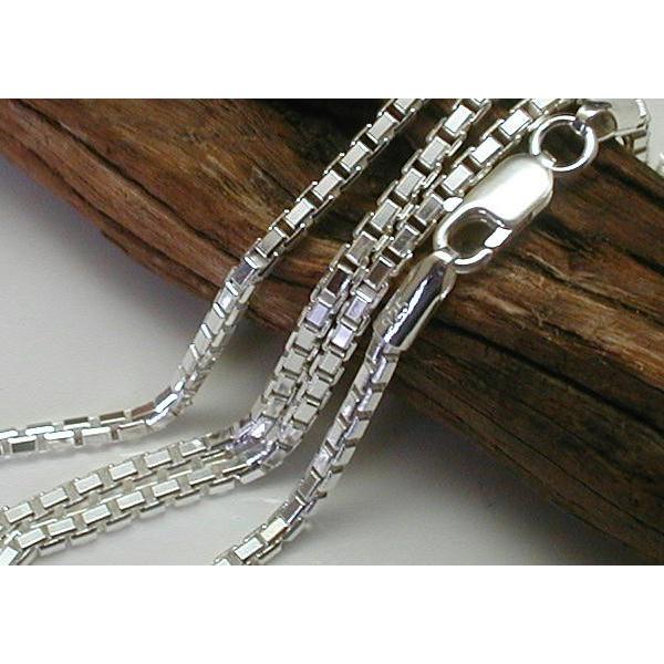 2.3mm40cmカットベネチアンチェーンネックレスVK240シルバー925