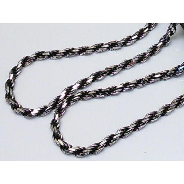 燻し加工 55cm 3.8mm チェーン ネックレス メンズ シルバー925 燻し加工 55cm 3.8mm チェーン ネックレス メンズ シルバー925