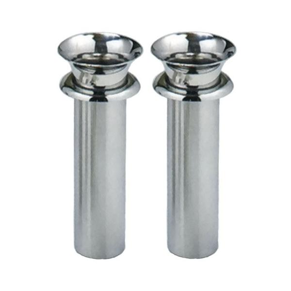 中入れツバ付ステンレス花立（仕切付） 59mm LL