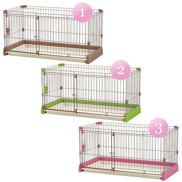 リッチェル ペット用お掃除簡単サークル 120cm×60cm / ブラウン