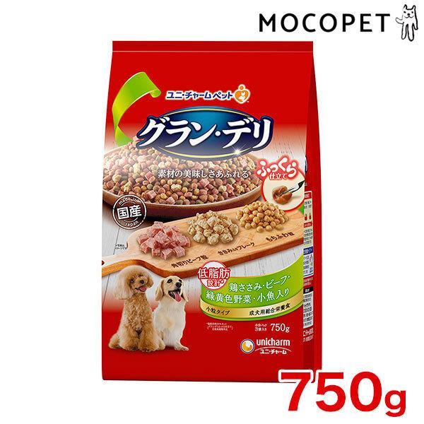 他サイト： [グラン・デリ] ふっくら仕立て 低脂肪 鶏ささみ・ビーフ・緑黄色野菜・小魚・角切りビーフ粒入り 750g 4520699657362 #w-163326-00-00の商品画像