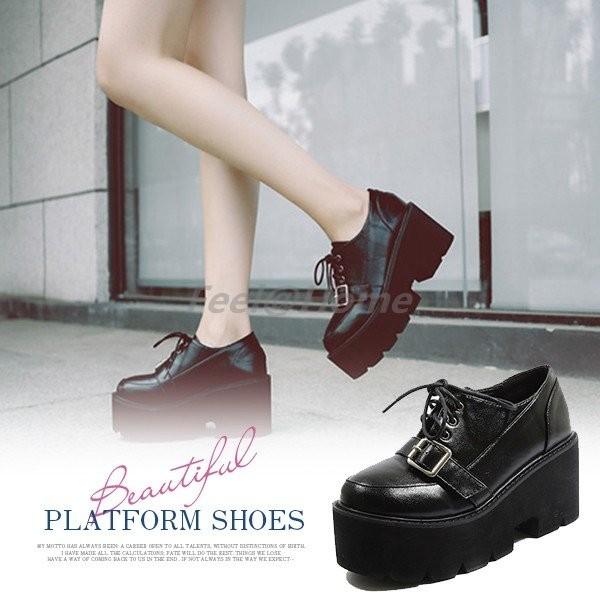 厚底ショートブーツ ブーツ ハイヒール 黒 ブラック コスプレ 靴 厚底 スニーカー レディース レースアップシューズ 学生服 コス 大きい サイズ Chddxn44 Feel Home 通販 Yahoo ショッピング