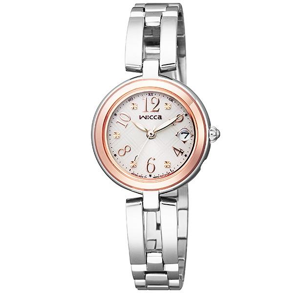 美品 ウィッカ シチズン Wicca Citizen Kl0 219 11 ソーラー電波 腕時計 レディース