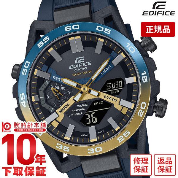 カシオ エディフィス EDIFICE Nighttime Drive Series ECB-2000YNP-1AJF メンズ夜のドライブのシーンをイメージしてデザインしたナイトタイムドライブシリーズです。上半分の深いブルーから下に向かってゴ...