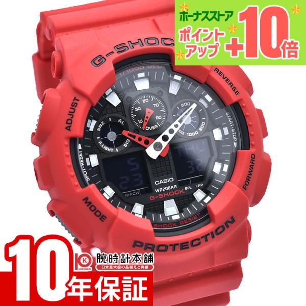 新品未使用 G-SHOCK GA-100B レッド ブラック 箱付き カシオ Gショック G-SHOCK GA-100B-4AJF メンズ 腕時計 時計 爆買