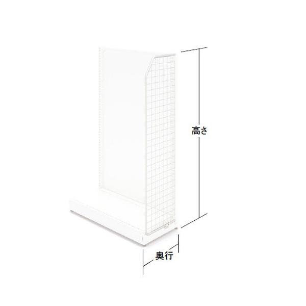 サイドネット(D40×H180） 中日販売 システム什器 ゴンドラ : テン