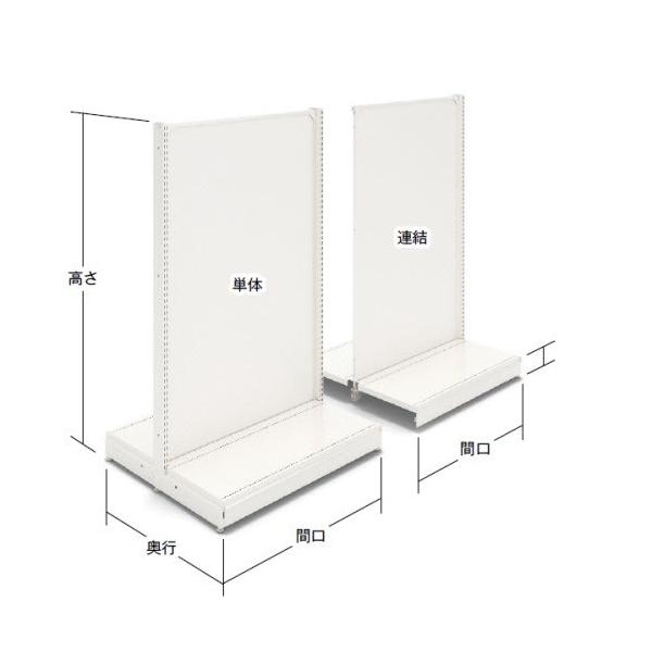 両面ボード（W90×D85×H120）連結 中日販売 システム什器 ゴンドラ