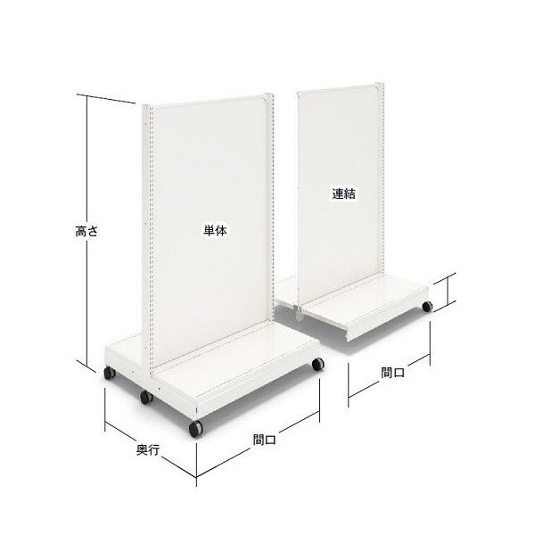 両面ボードK（W90×D85×H142）連結 中日販売 システム什器 ゴンドラ