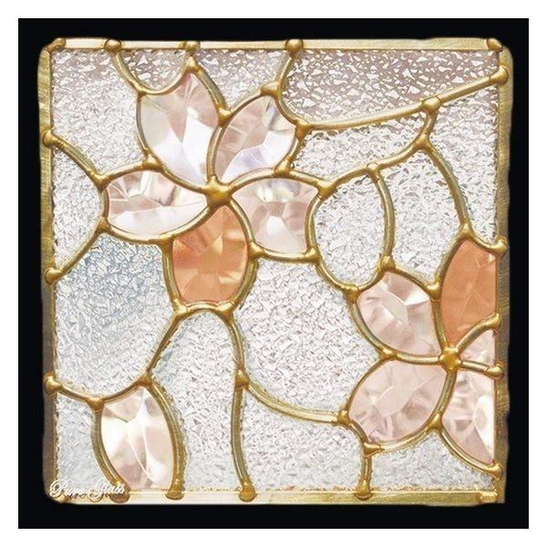 ステンドグラス (SH-D26) 一部鏡面ガラス 200×200×18mm デザイン ステンドグラス (SH-D26) 一部鏡面ガラス 200×200×18mm デザイン