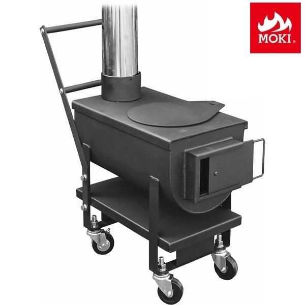 キャスター付きなのでどこでも楽しめるアウトドア薪ストーブです。防災用にもイベントにも大活躍。かまどで炊きたてのご飯をつくったり、天板を外せば焼き芋や串焼きなど、工夫次第で様々なアウトドア料理を楽しめます。サイズ（約）：幅30×奥行74×高さ...