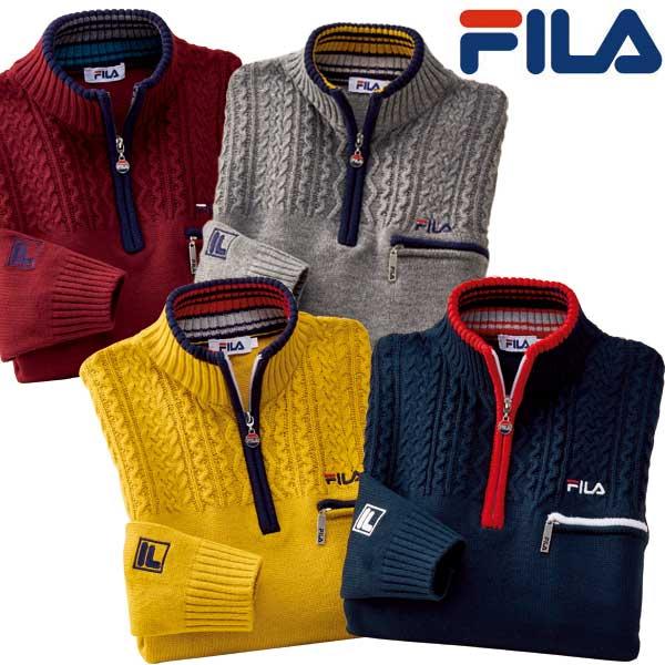 FILA フィラ 編地切り替えアクティブセーター 同サイズ2色組