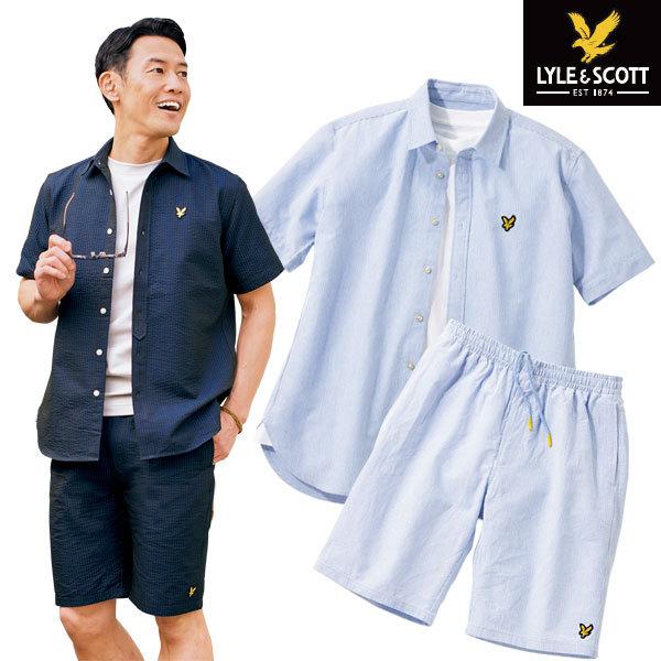 LYLE&SCOTT ライル＆スコット サッカー地セットアップ シャツ＋