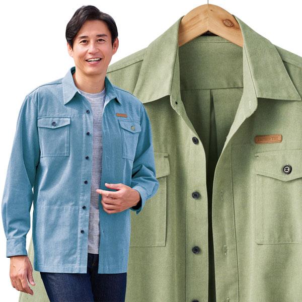 10ポケットシャツアウター 羽織れるシャツジャケット 上着 豊富な収納