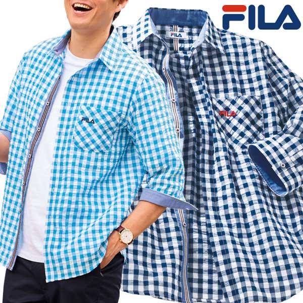 FILA チェック柄 ポロシャツとショートパンツ XL FILA チェック柄 ポロシャツとショートパンツ XL