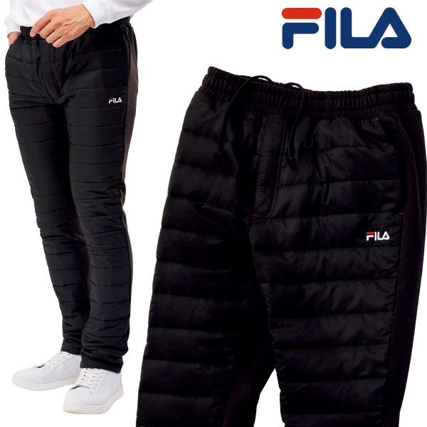 FILA フィラ ダウンパンツ 選べる股下 薄いのに暖か 前側ダウン 後側裏シャギー メンズ 秋冬春 40代 50代 60代 958085 FILA（フィラ） ダウンパンツ 選べる股下 薄いのに暖か 前側ダウン 後